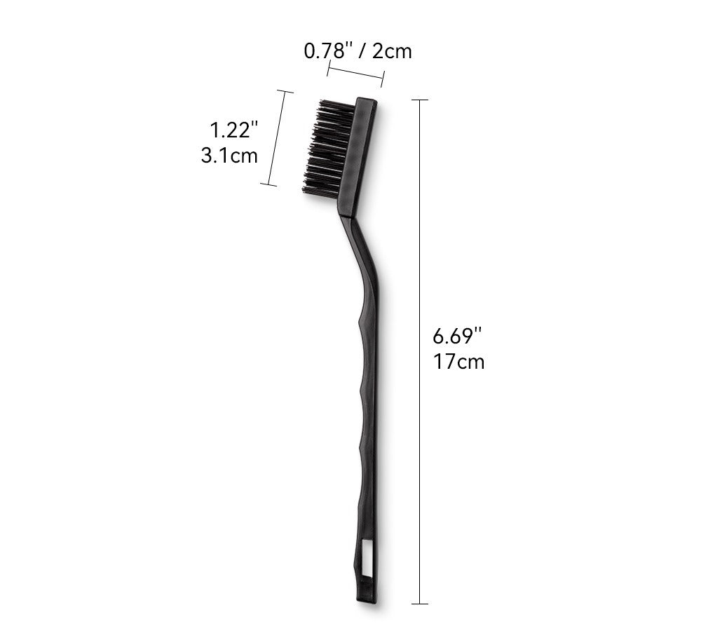 Black cleaning brush 17 cm with hanging hole – pet lick mat cleaning accessory