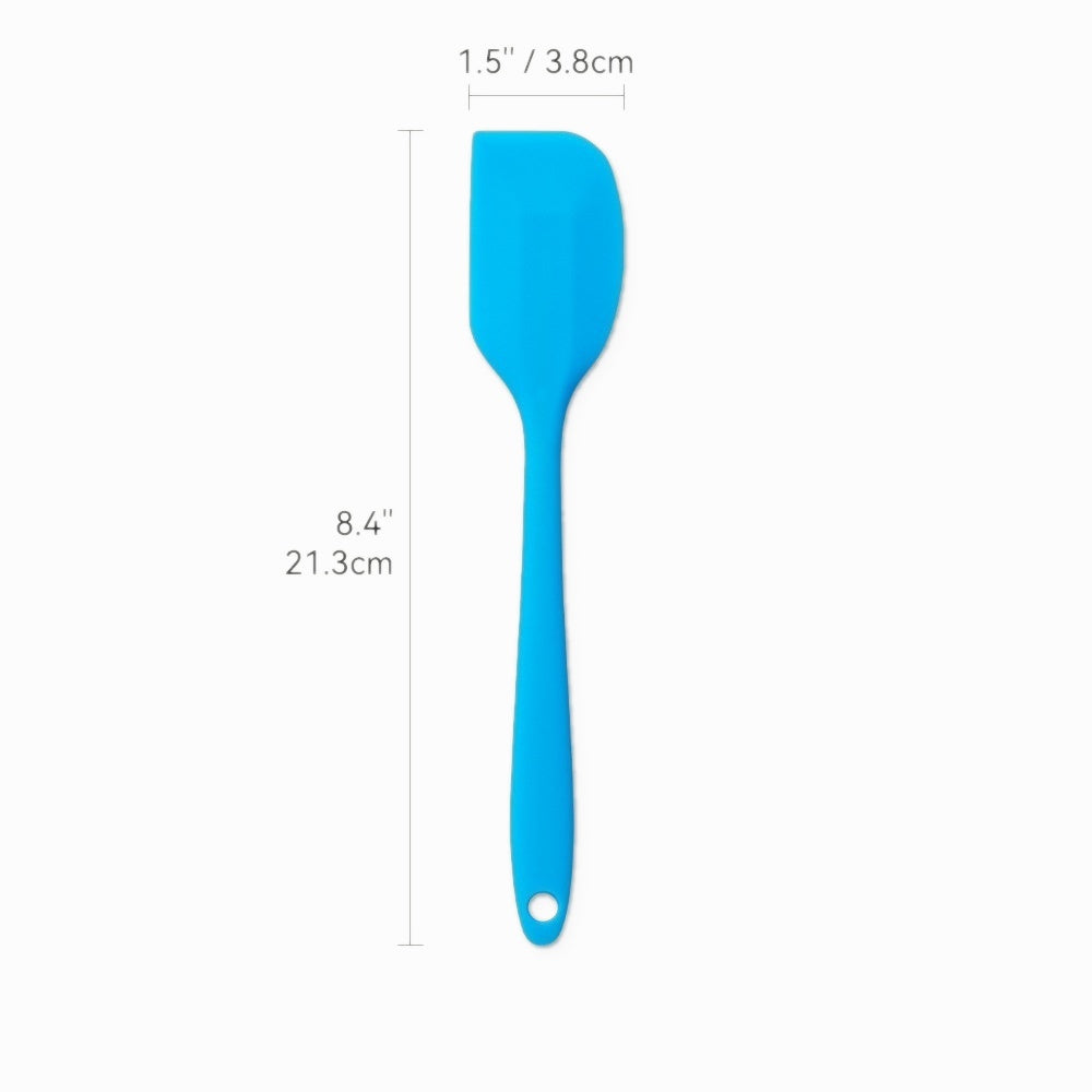 Blue silicone spreading scraper 21.3 cm with hanging hole – pet lick mat accessory